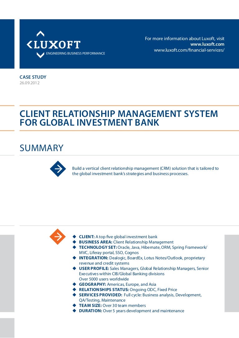 Customer relationship management case study with solution image