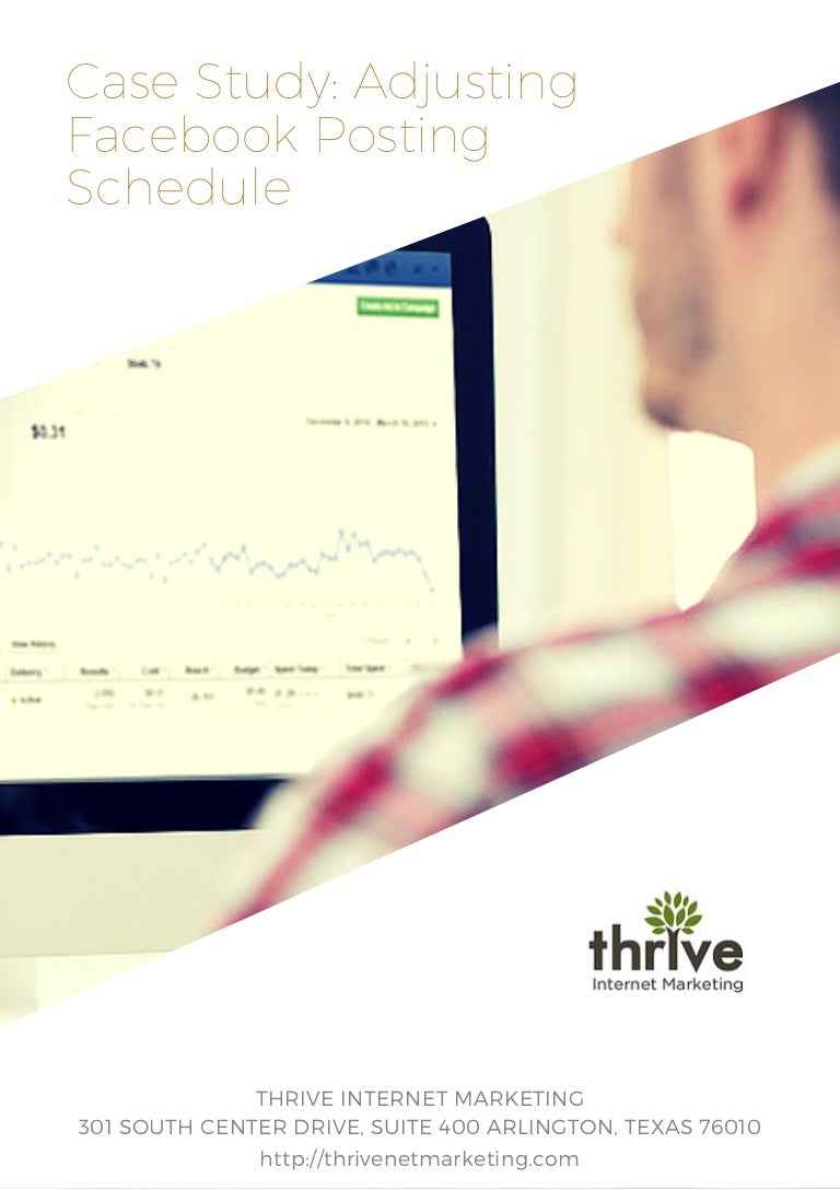 Facebook Case Study Adjusting Posting Schedule