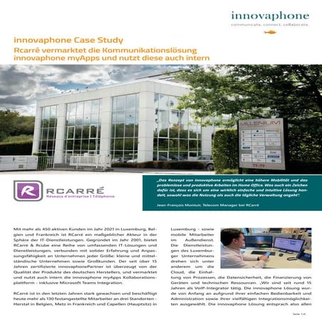 innovaphone Case Study: RCarré | DE