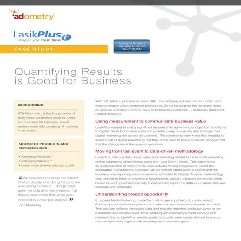 LasikPlus Case Study