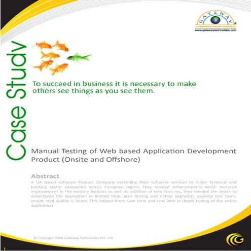 Case study manual testing web application