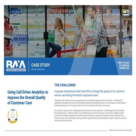 Using Call Driver Analytics to Improve Customer Care