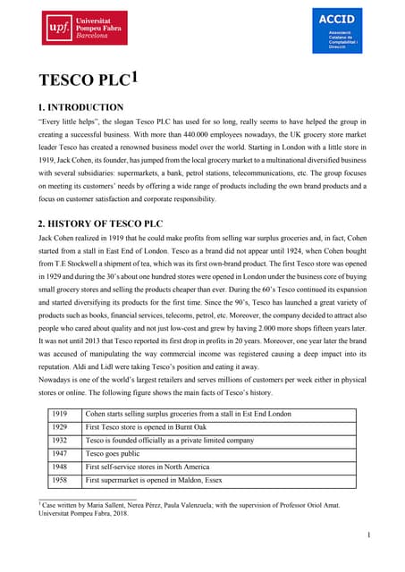 Supply chain of tesco | PDF | Green Solutions | Business