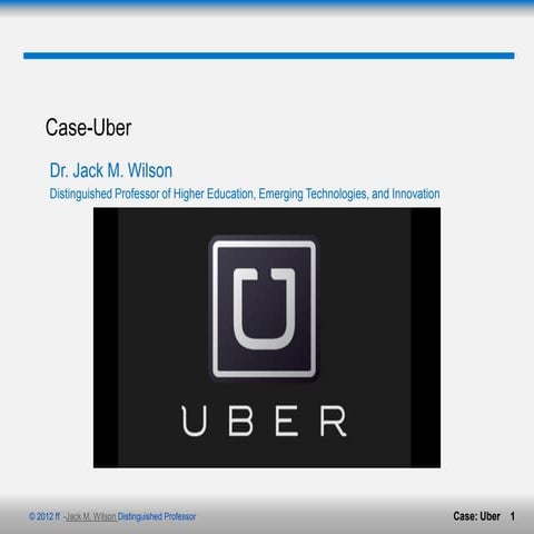 Case study -Uber strategic plan and management
