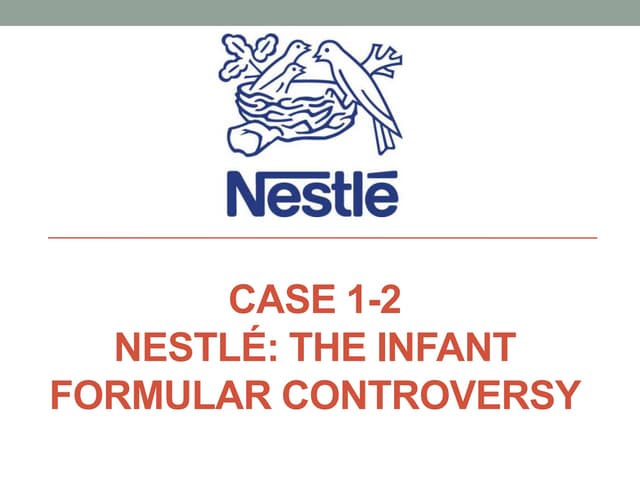 Nestlé the infant formular controversy