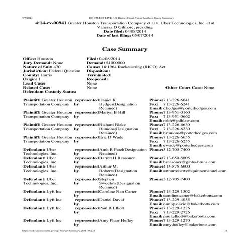 Uber Lawsuit Documents: Case11 greater-houston-transportation-company-v-uber