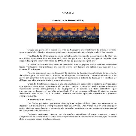 Caso 2 - Aeroporto de Denver