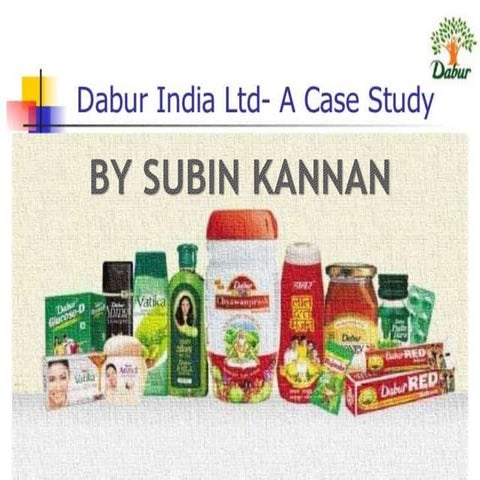 Dabur India Case Study 2014 By Subin Kannan