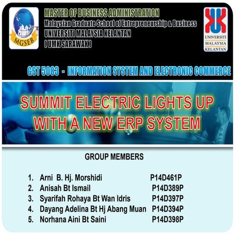 Submit Electric Light Up with a New ERP system