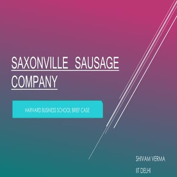 Saxonville Sausage Company