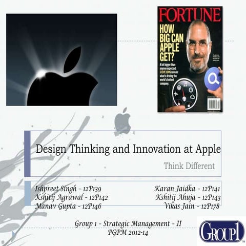 Design Thinking and Innovation at Apple
