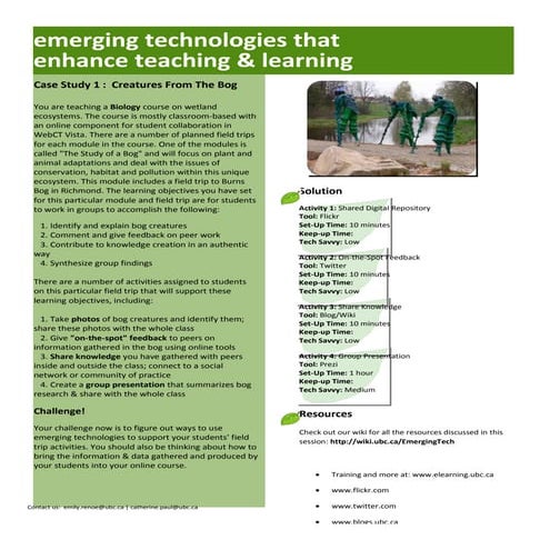 Emerging Technologies - UBC Case Study 1