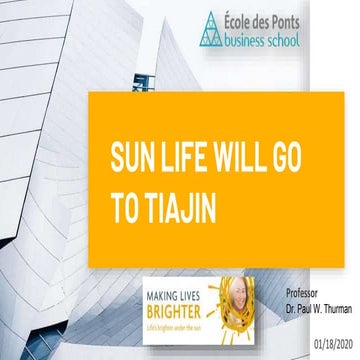 Sun life china case sun life will go to tianjin