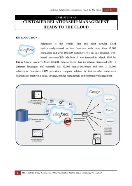 Top 10 Use Cases for Cloud Computing in Enterprises - Customer Relationship Management (CRM)