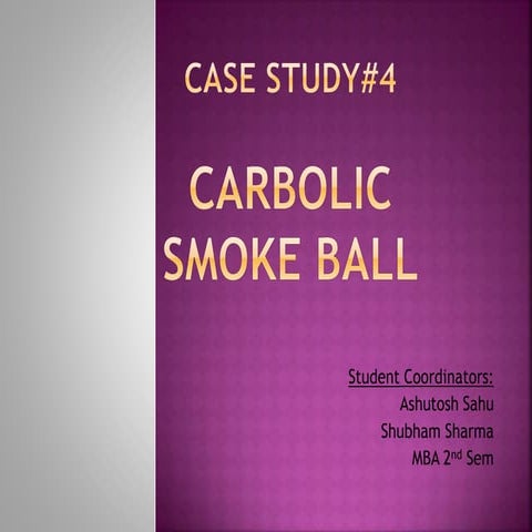 Case#4 Carbolic smoke ball Case Study
