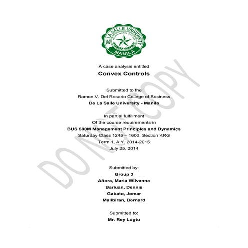 Case 6 convex controls