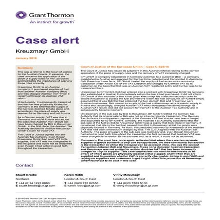 Case Alert: Kreuzmayr CJEU Judgment | PDF