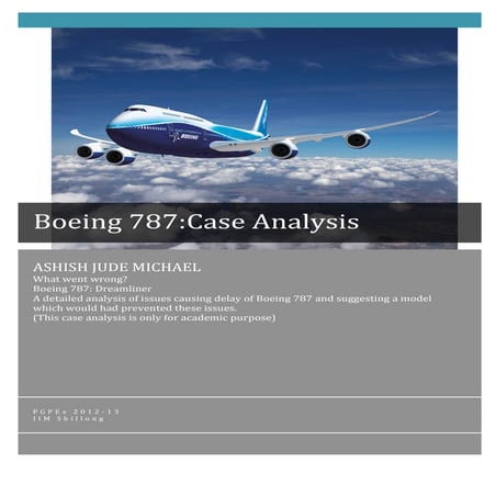 Case analysis boeing 787