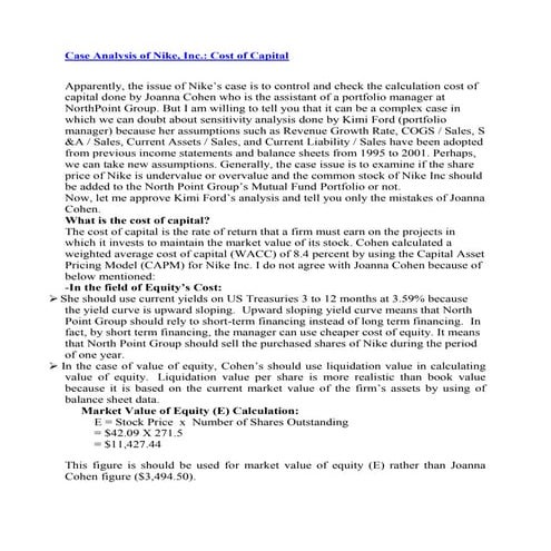 Case analysis of nike | DOCX