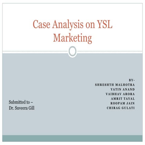 Case analysis on YSL marketing