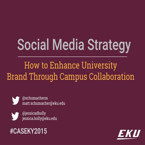 Social Media Strategy: How to Enhance University Brand through Campus ...