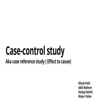 Understanding Case-Control Studies: Design and Application in ...