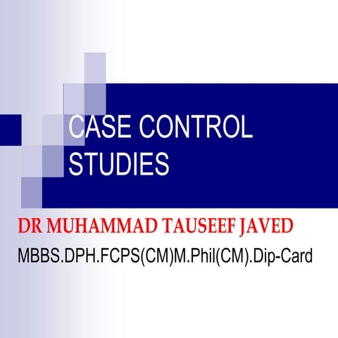 Case control studies  