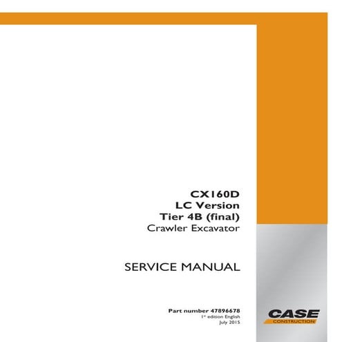 Case sr210 tier 4 b (final) alpha series skid steer loader service ...