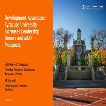 Development Associates at Syracuse University