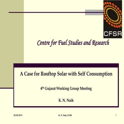 Case for rooftop solar for self consumption