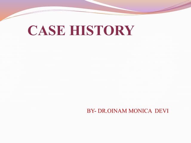 Case history performa (2) | PDF | Dental Health | Diseases and Conditions