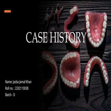 case history on removable partial dentures | PPTX