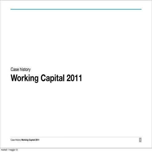 Case History - Telecom Italia Working Capital 2011