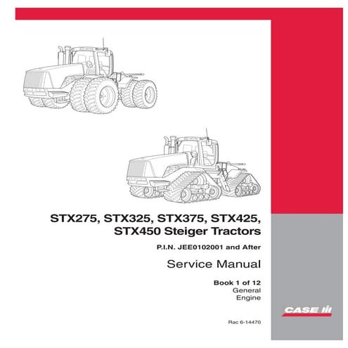 Case ih stx275 tractor service repair manual | PDF
