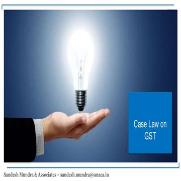 Judicial Pronouncements in GST till date