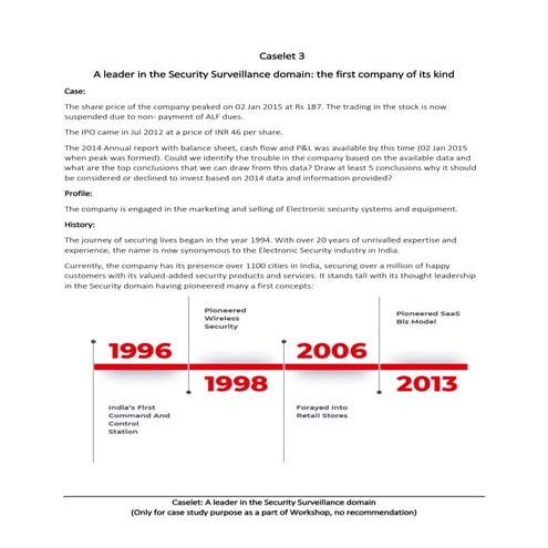 Caselet 3_A leader in the Security Surveillance domain_case study
