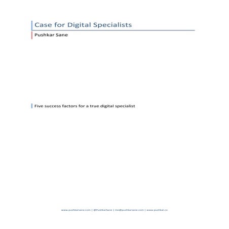 Case of digital specialists