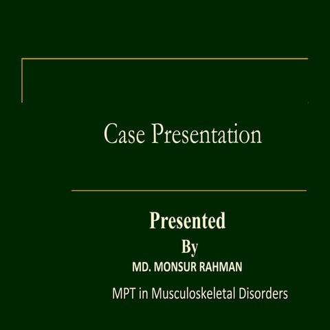 Case presentation (COPD)