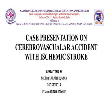 CASE PRESENTATION ON CVA STROKE