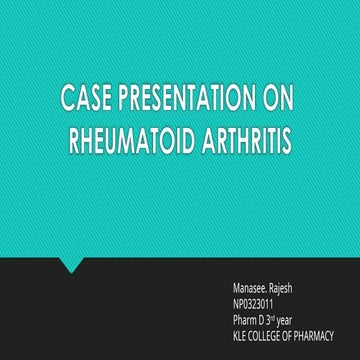 CASE PRESENTATION ON RHEUMATOID ARTHRITIS | PPTX