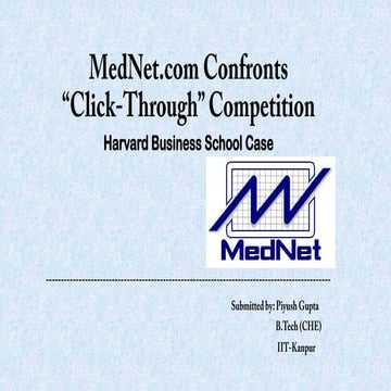 Harvard Case "MedNet.com Click Through Competition"