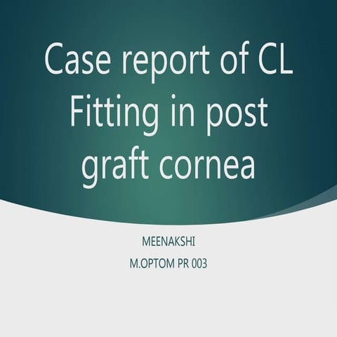 Case report on post graft
