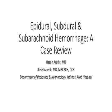 Space-Occupying Bleeds: A Case Review