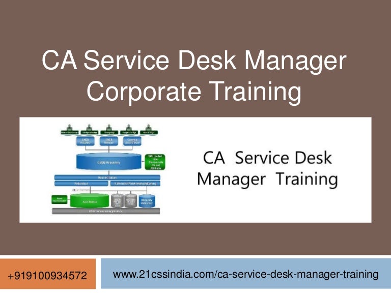 Ca service desk manager corporate training 9100934572