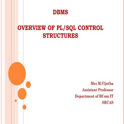 DBMS - PL/SQL - Control Structures.pptx