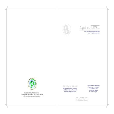 The Kalgidhar Trust - Case Statement April 2013