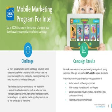 Intel Mobile Marketing Program - Mobile Marketing Case Study
