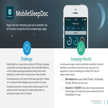 MobileSleepDoc App - Mobile Marketing Case Study