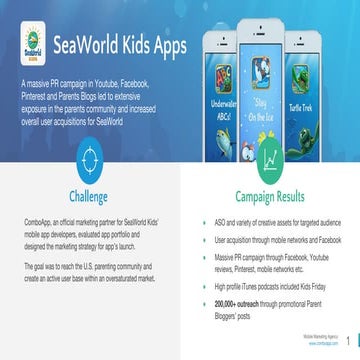 SeaWorld Kids App - Mobile Marketing Case Study