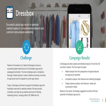 Dressbox Mobile App - Mobile Marketing Case Study